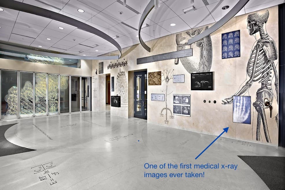 Photo of the UT BME building's lobby